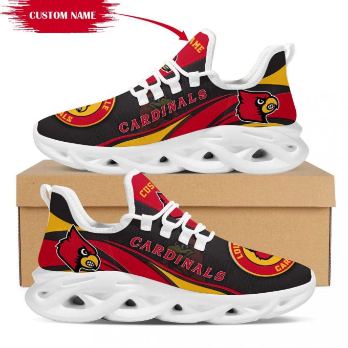 Louisville Cardinals Mascot Custom Name Personalized Max Soul Shoes For Men Women