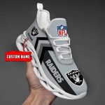 Nfl Las Vegas Raiders Custom Name Max Soul Shoes Chunky Sneakers For Men Women