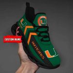 Ncaa Miami Hurricanes Custom Name Max Soul Shoes Chunky Sneakers For Men Women