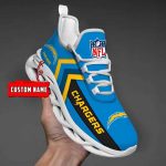 Nfl Los Angeles Chargers Custom Name Max Soul Shoes Chunky Sneakers For Men Women