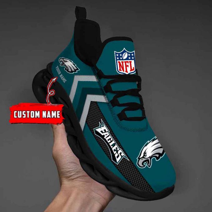 Nfl Philadelphia Eagles Custom Name Max Soul Shoes Chunky Sneakers For Men Women