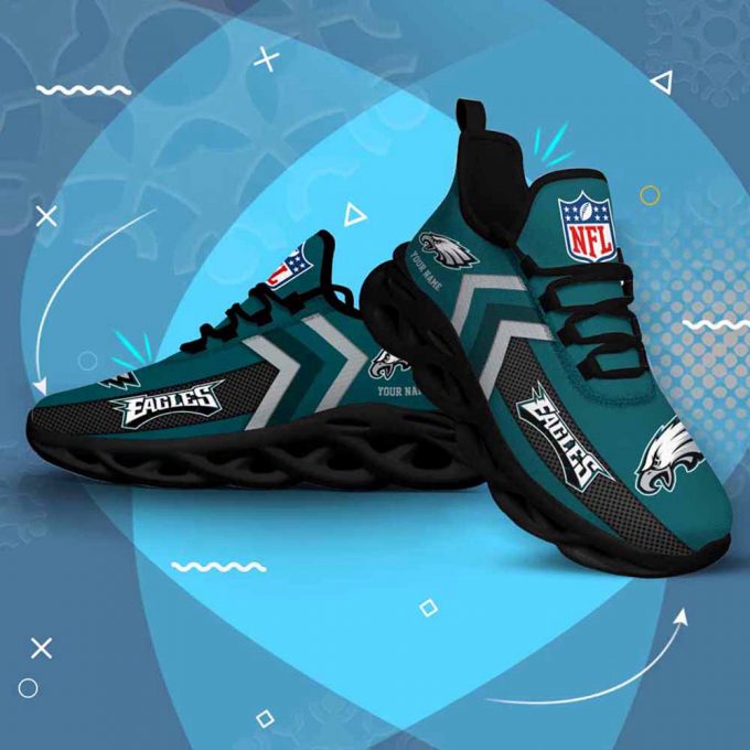 Nfl Philadelphia Eagles Custom Name Max Soul Shoes Chunky Sneakers For Men Women