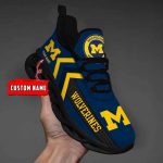 Ncaa Michigan Wolverines Custom Name Max Soul Shoes Chunky Sneakers For Men Women