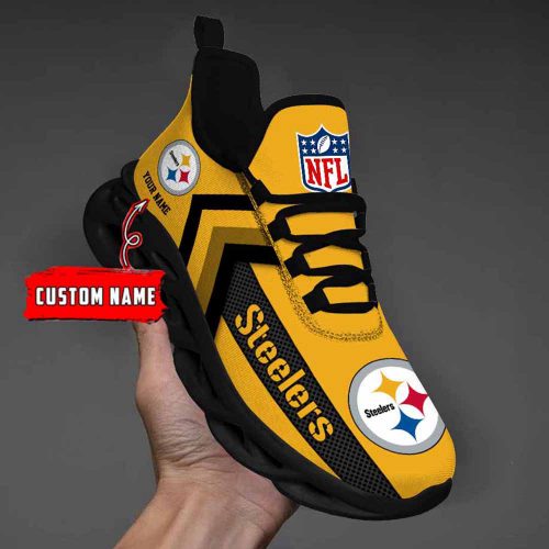 Nfl Pittsburgh Steelers Custom Name Max Soul Shoes Chunky Sneakers For Men Women