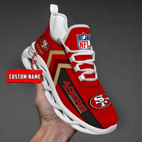 Nfl San Francisco 49ers Custom Name Max Soul Shoes Chunky Sneakers For Men Women