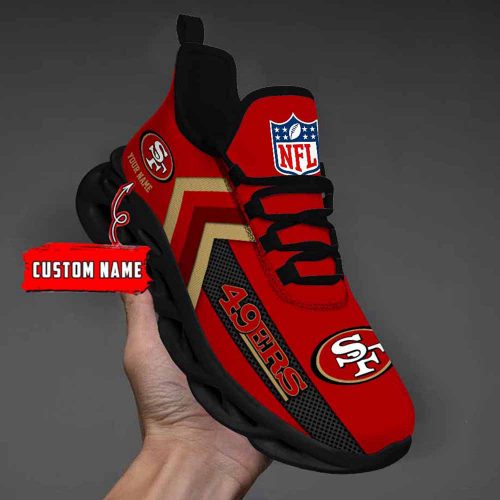 Nfl San Francisco 49ers Custom Name Max Soul Shoes Chunky Sneakers For Men Women