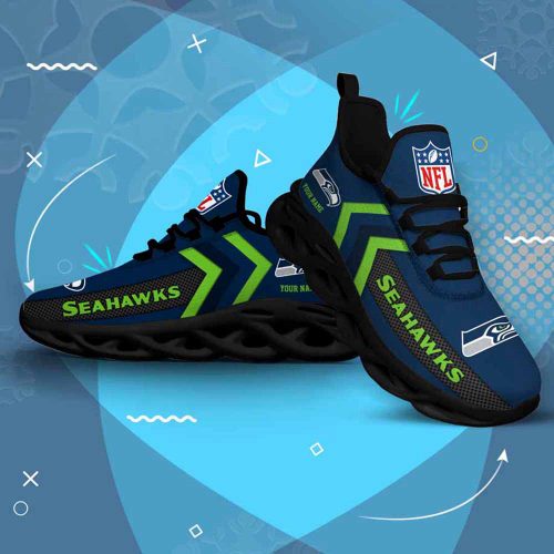 Nfl Seattle Seahawks Custom Name Max Soul Shoes Chunky Sneakers For Men Women