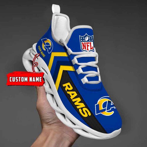 Nfl Los Angeles Rams Custom Name Max Soul Shoes Chunky Sneakers For Men Women