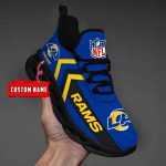 Nfl Los Angeles Rams Custom Name Max Soul Shoes Chunky Sneakers For Men Women