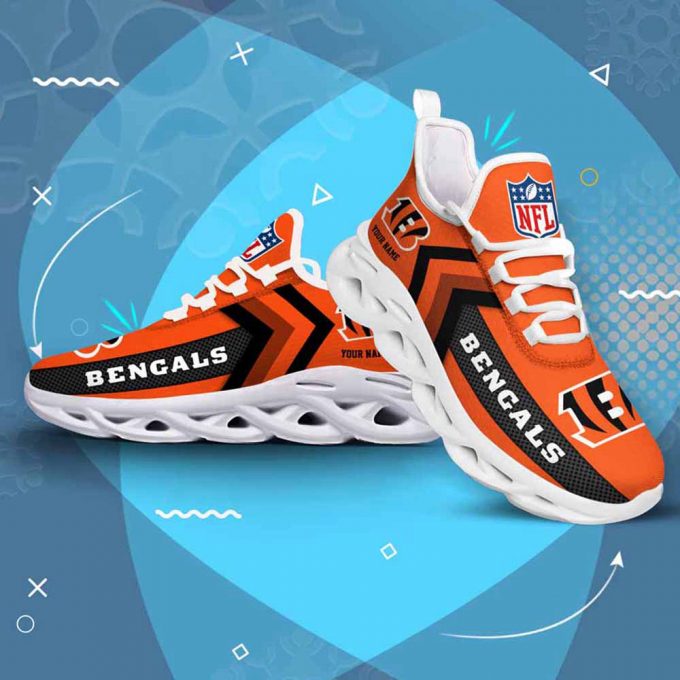 Nfl Cincinnati Bengals Custom Name Max Soul Shoes Chunky Sneakers For Men Women