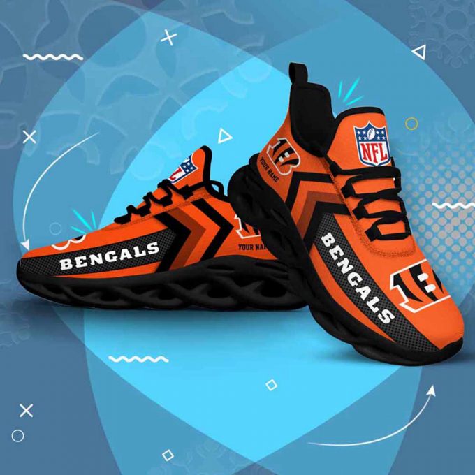 Nfl Cincinnati Bengals Custom Name Max Soul Shoes Chunky Sneakers For Men Women