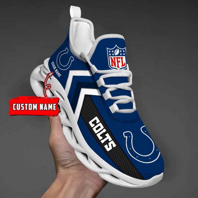 Nfl Indianapolis Colts Custom Name Max Soul Shoes Chunky Sneakers For Men Women