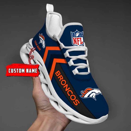 Nfl Denver Broncos Custom Name Max Soul Shoes Chunky Sneakers For Men Women