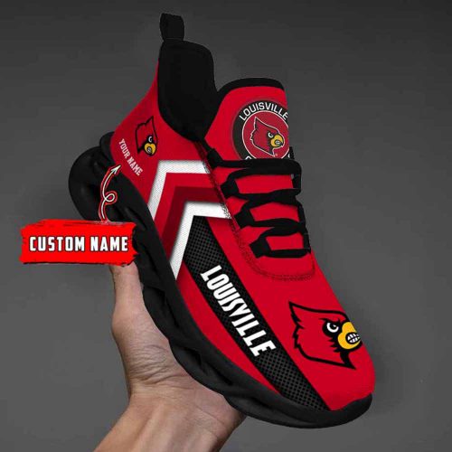 Ncaa Louisville Cardinals Custom Name Max Soul Shoes Chunky Sneakers For Men Women