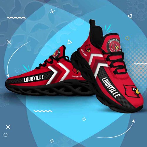 Ncaa Louisville Cardinals Custom Name Max Soul Shoes Chunky Sneakers For Men Women