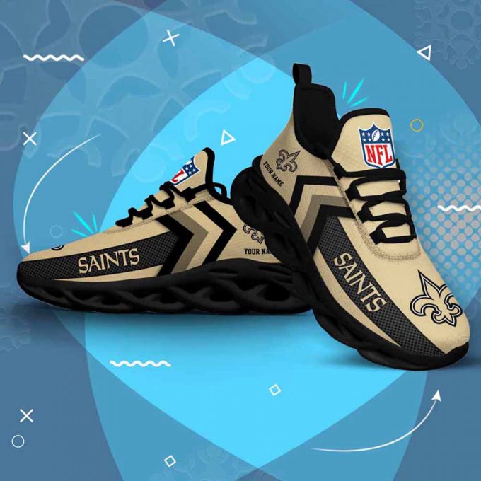 Nfl New Orleans Saints Custom Name Max Soul Shoes Chunky Sneakers For Men Women