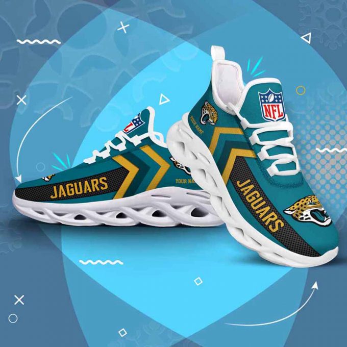 Nfl Jacksonville Jaguars Custom Name Max Soul Shoes Chunky Sneakers For Men Women