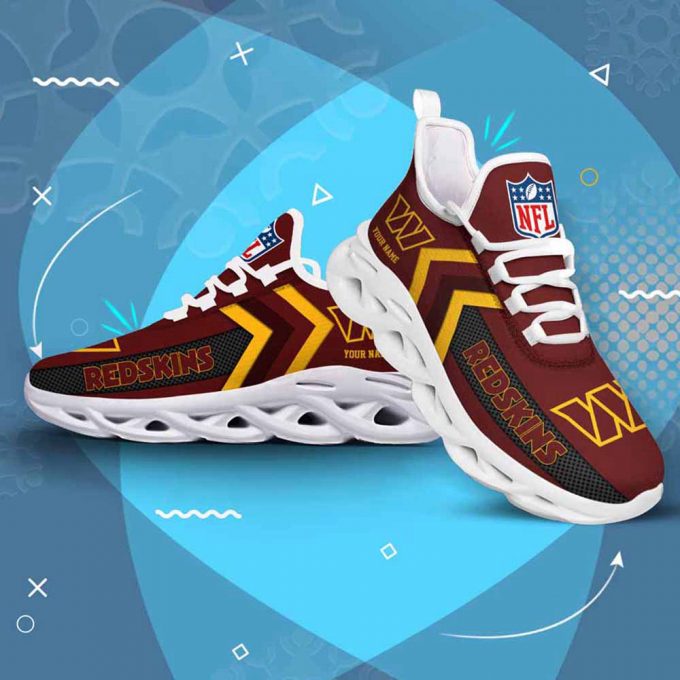 Nfl Washington Commanders Custom Name Max Soul Shoes Chunky Sneakers For Men Women