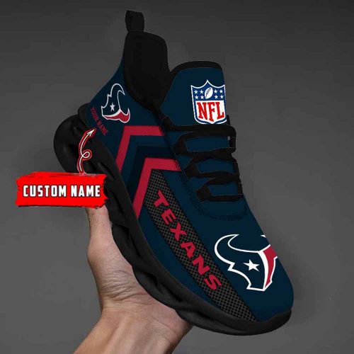 Nfl Houston Texans Custom Name Max Soul Shoes Chunky Sneakers For Men Women