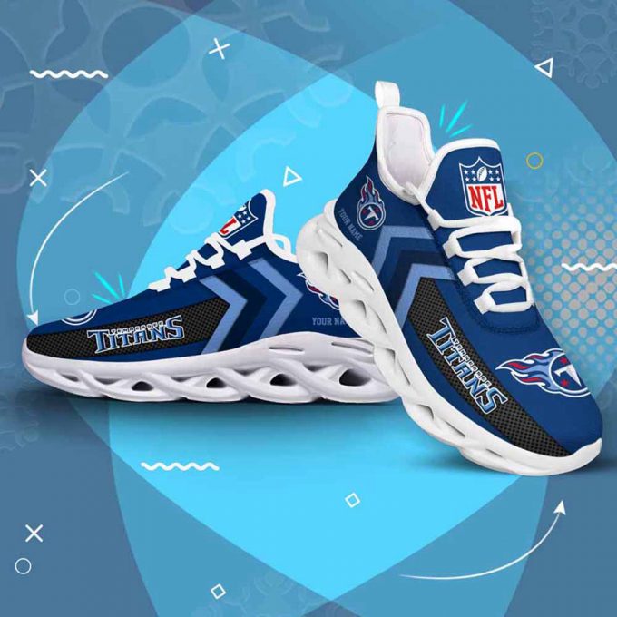 Nfl Tennessee Titans Custom Name Max Soul Shoes Chunky Sneakers For Men Women