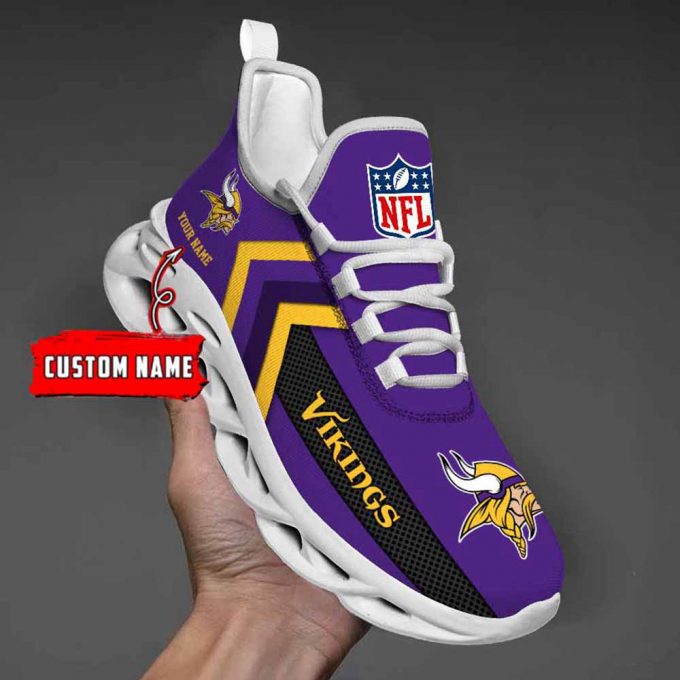 Nfl Minnesota Vikings Custom Name Max Soul Shoes Chunky Sneakers For Men Women