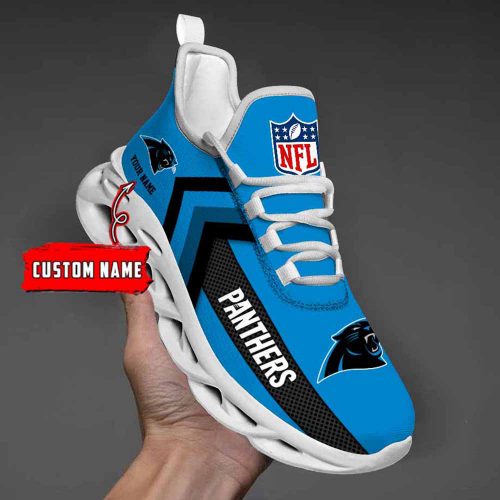 Nfl Carolina Panthers Custom Name Max Soul Shoes Chunky Sneakers For Men Women