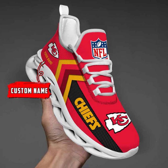 Nfl Kansas City Chiefs Custom Name Max Soul Shoes Chunky Sneakers For Men Women