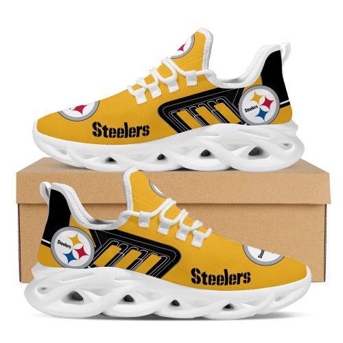 Pittsburgh Steelers Sporty Design Trending Max Soul Clunky Sneakers Shoes For Mens WomensAmerican Football Fans