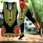 African Dashiki Pattern 3D Over Printed Legging & Tank Top