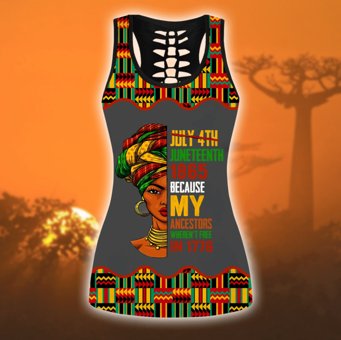 African Junteeth Day Combo Legging + Tank Top