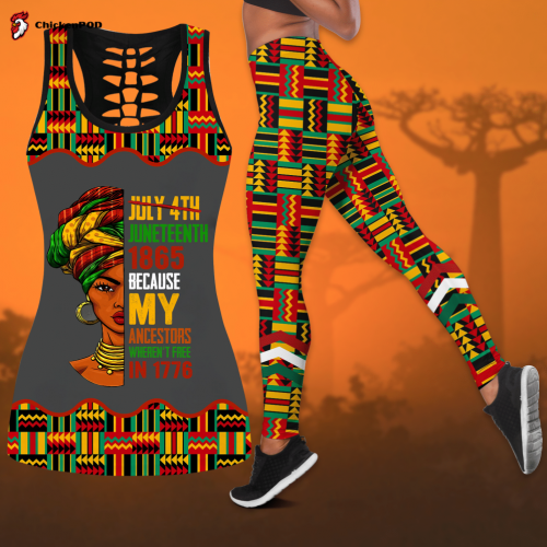 African Junteeth Day Combo Legging + Tank Top