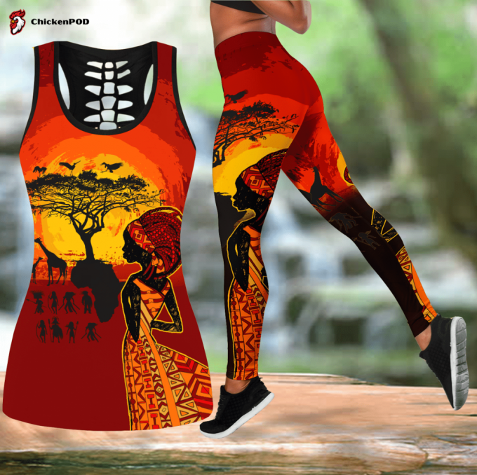 African Land Combo Legging + Tank Top