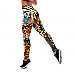 African Traditional Pattern 3D Over Printed Legging & Tank Top