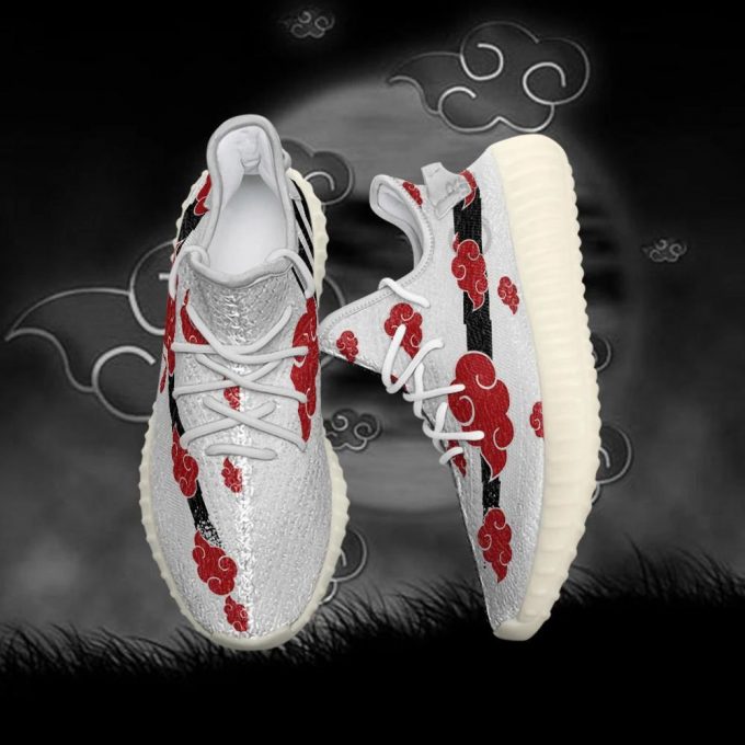 Akatsuki Cloud Shoes White Naruto Anime Yeezy Sneaker For Men Women Fans