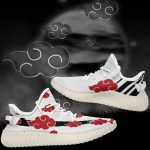 Akatsuki Cloud Shoes White Naruto Anime Yeezy Sneaker For Men Women Fans