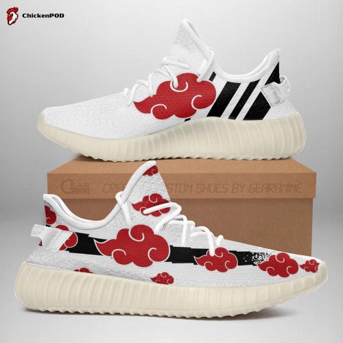 Akatsuki Cloud Shoes White Naruto Anime Yeezy Sneaker For Men Women Fans