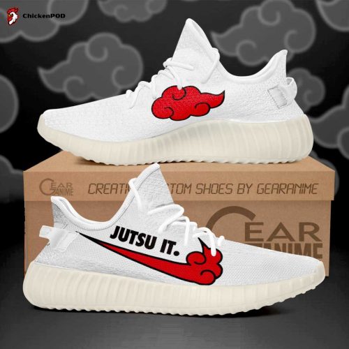 Akatsuki Jutsu It Shoes Naruto Custom Anime Yeezy Sneaker For Men Women Fans