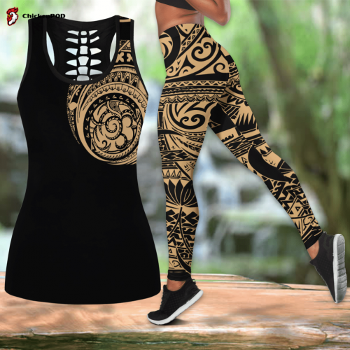 Amazing Polynesian Traditional Tattoo Deluxe Legging & Tank Top