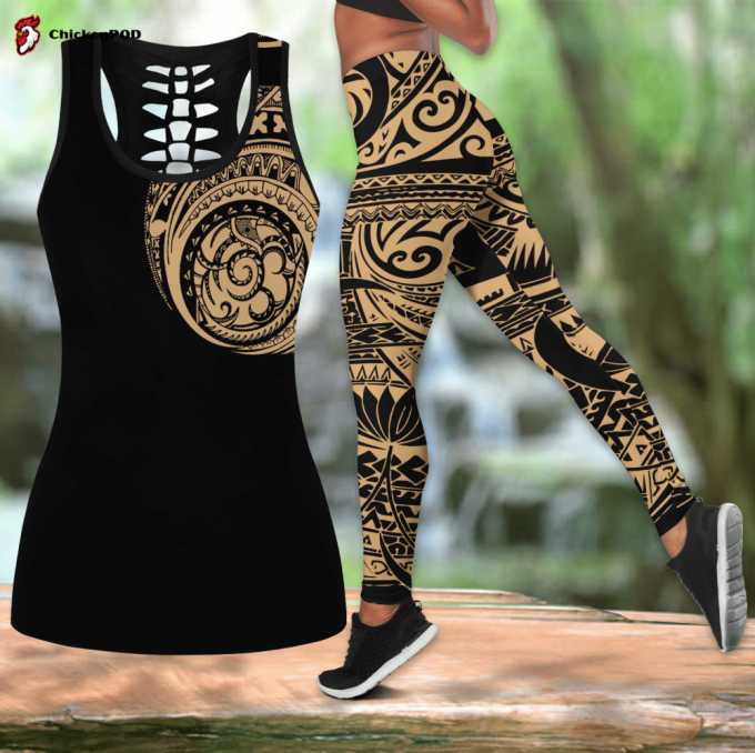 Amazing Polynesian Traditional Tattoo Deluxe Legging &Amp;Amp; Tank Top