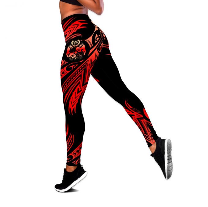 Amazing Tonga Polynesian Tattoo 3D Legging &Amp; Tank Top