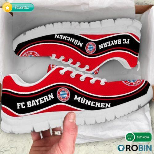 Bayern Munich Red Black Unisex Running Shoes For Fans Gifts