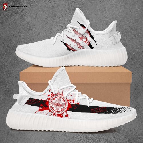 Boston University NCAA Yeezy Sneaker For Men Women Fans