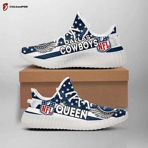 Dallas Cowboys Queen NFL Yeezy Sneaker For Men Women Fans