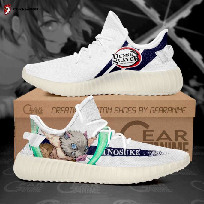 Demon Slayer Shoes Inosuke Hashibira Custom Anime Yeezy Sneaker For Fans