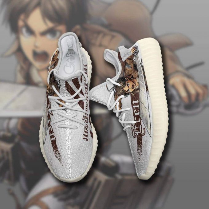 Eren Yeager Shoes Attack On Titan Custom Anime Yeezy Sneaker For Men Women Fans