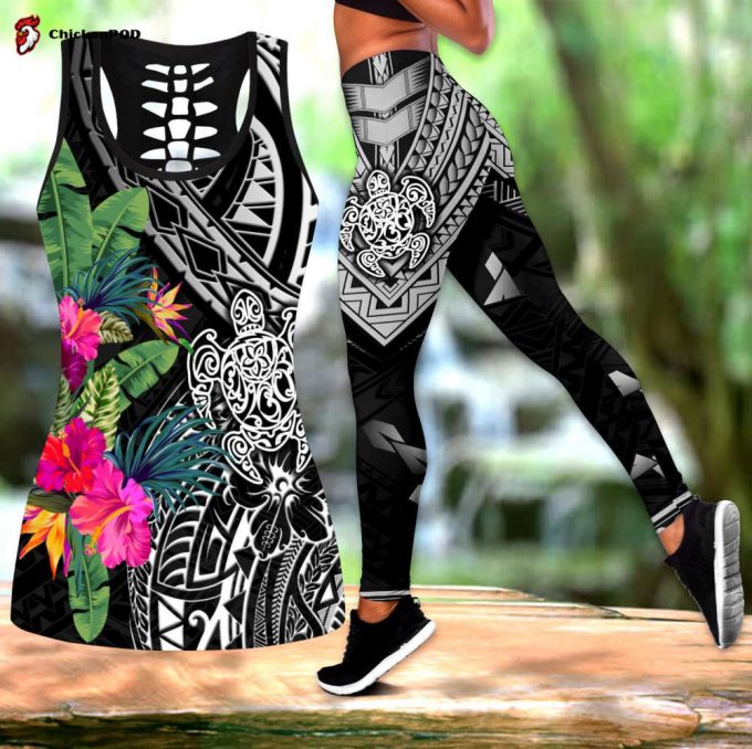 Fan Gifts Amazing Hibiscus Turtle Legging &Amp;Amp; Tank Top Ml