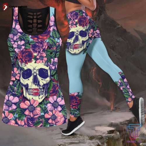 Fan Gifts Butterfly Love Skull and Tattoos tanktop & legging outfit for women QB