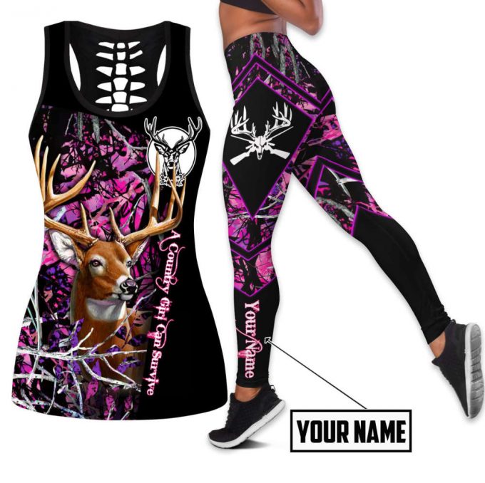 Fan Gifts Country Girl Hunting Custom Combo Legging Hollow Tanktop Aan