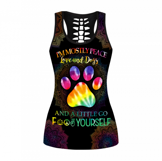 Fan Gifts Dog Paw Combo Legging + Hollow Tanktop