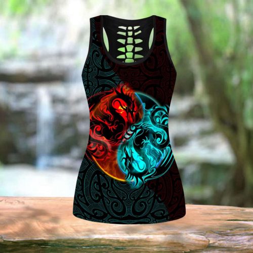 Fan Gifts Dragon Yin&Yang Art D Over Printed Legging & Tank top-ML